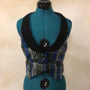 Anchor Blue Crop Top